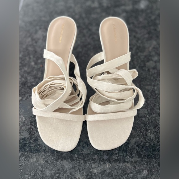 Reformation Alessa Lace Up Wedge Sandals Women’s‎ Size 8.5 - Picture 4 of 11